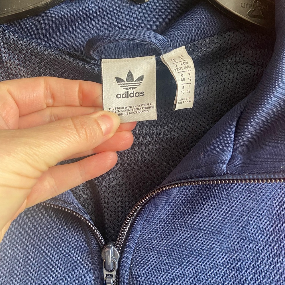 Navy and Raspberry Adidas Track Jacket - Picture 3 of 7